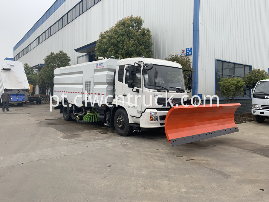 street sweeper cleaning truck